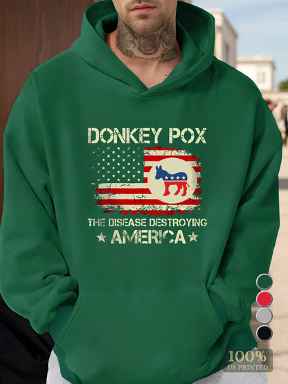 DONKEY POX THE DISEASE DESTROYING Men's hooded sweatshirt