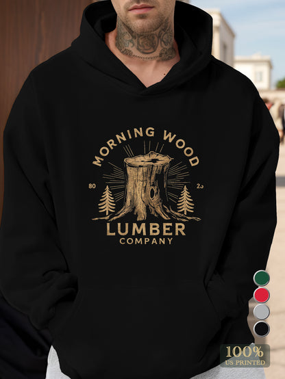 MORNING WOOD Men's hooded sweatshirt