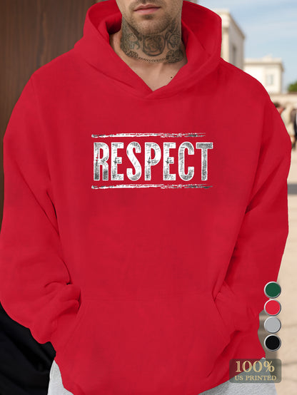 Powerful message of RESPECT Men's hooded sweatshirt