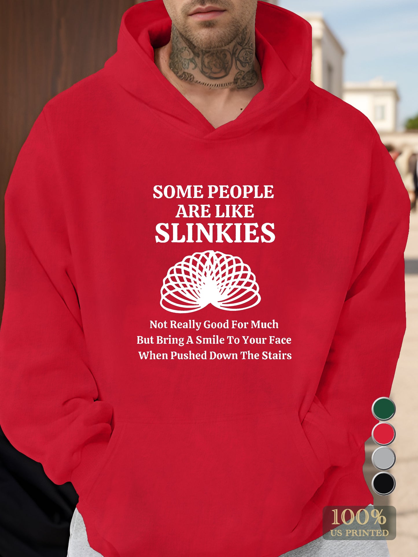 some people are like slinkies Men's hooded sweatshirt