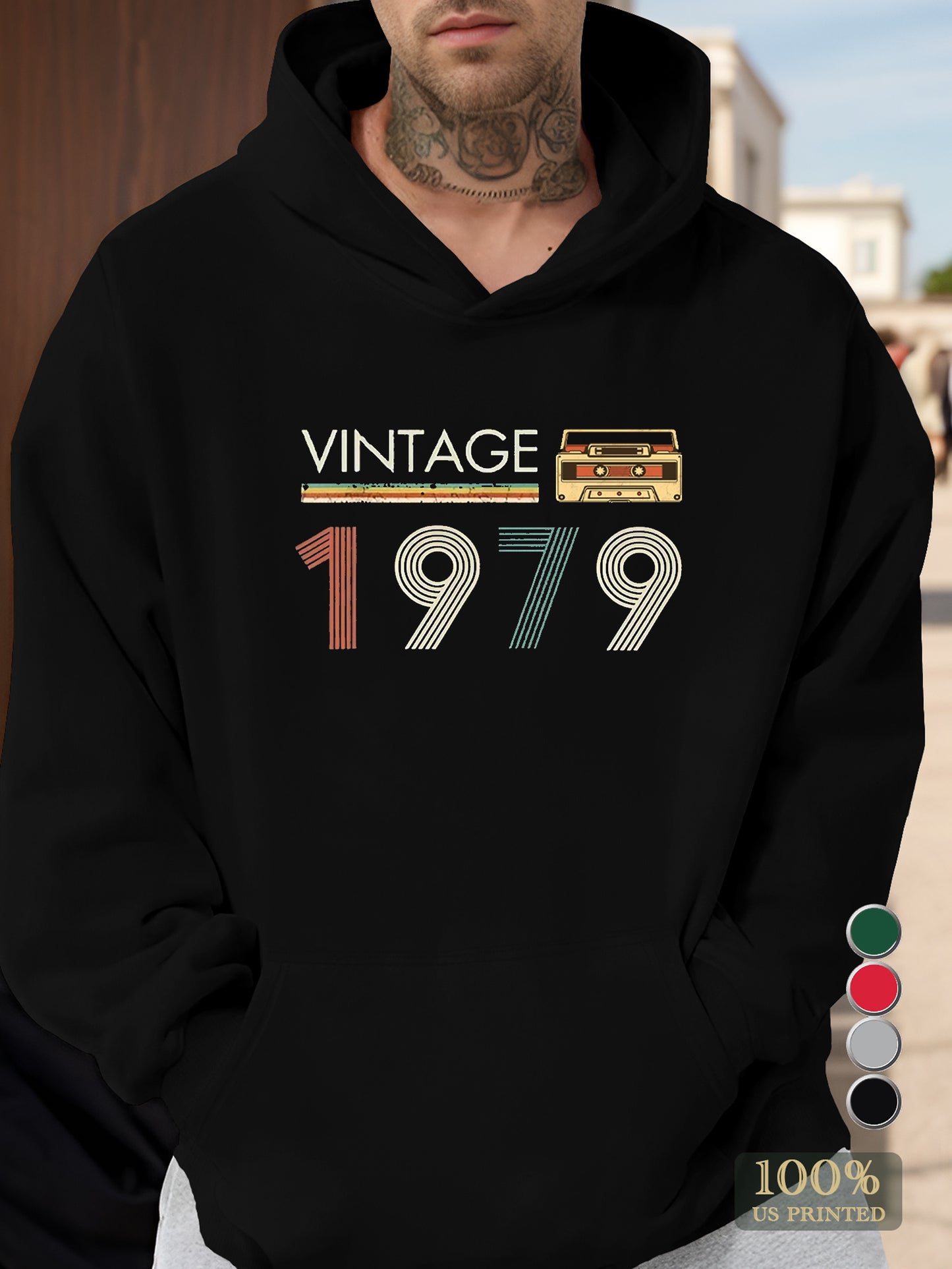 Retro 1979 Men's hooded sweatshirt