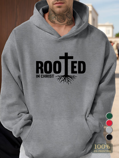 ROOTED IN CHRIST Men's hooded sweatshirt