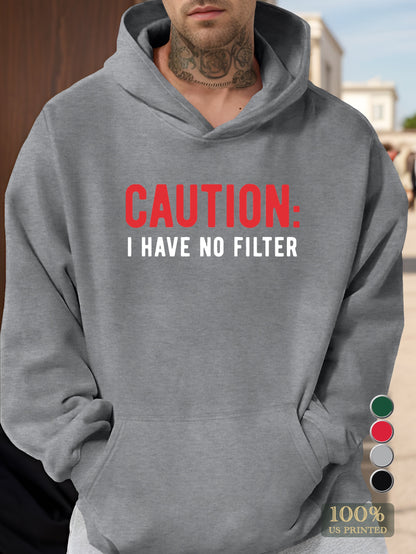 CAUTION Men's hooded sweatshirt