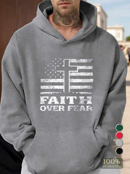 Faith Over Fear Men's hooded sweatshirt