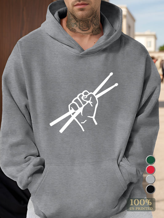 Drum Sticks Men's hooded sweatshirt