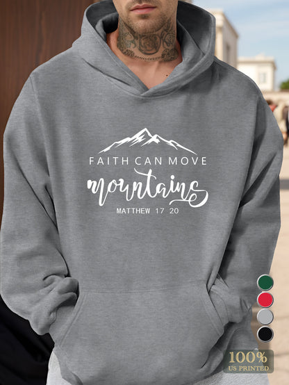 FAITH CAN MOVE Men's hooded sweatshirt