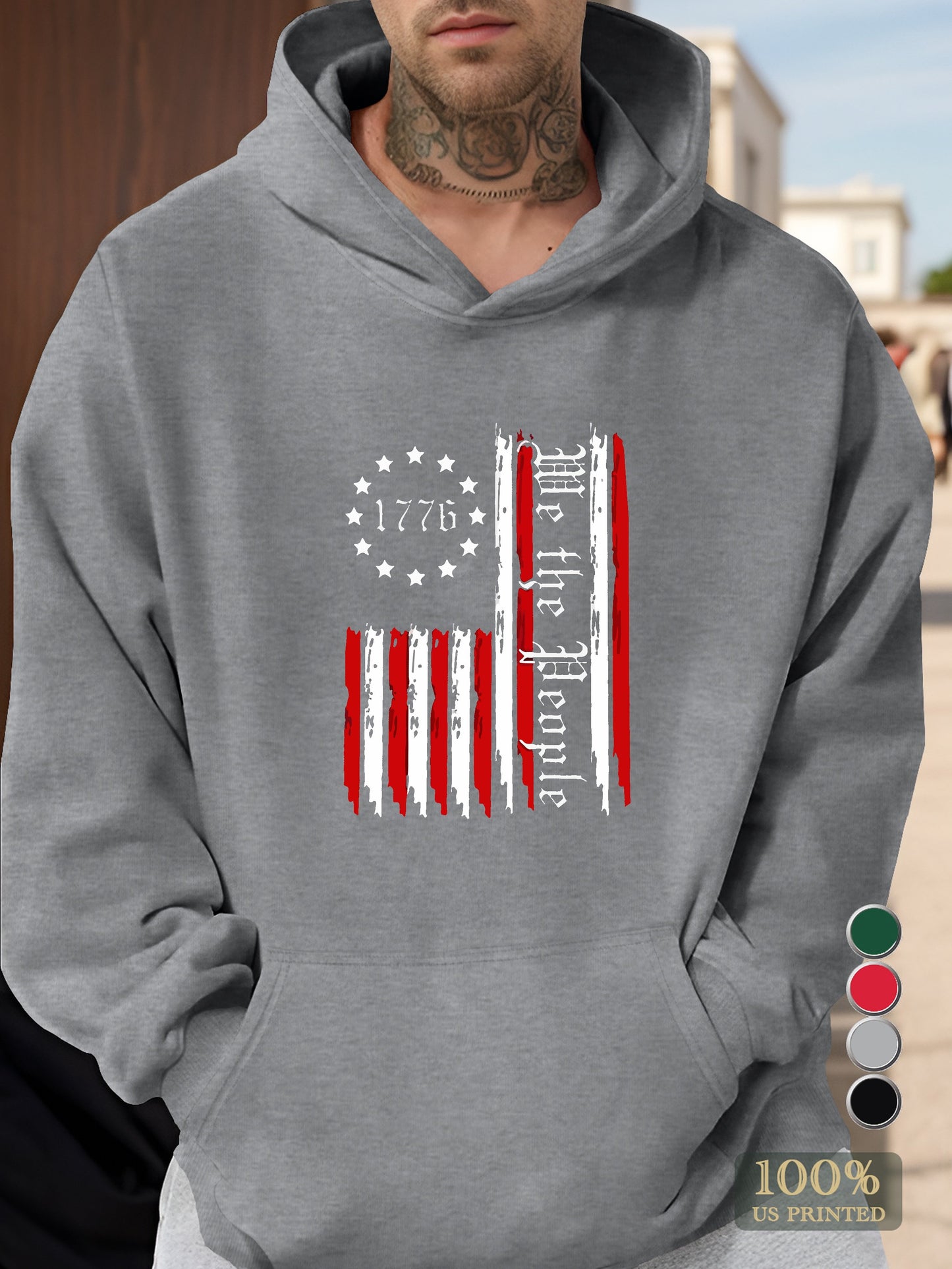 Flag Men's hooded sweatshirt