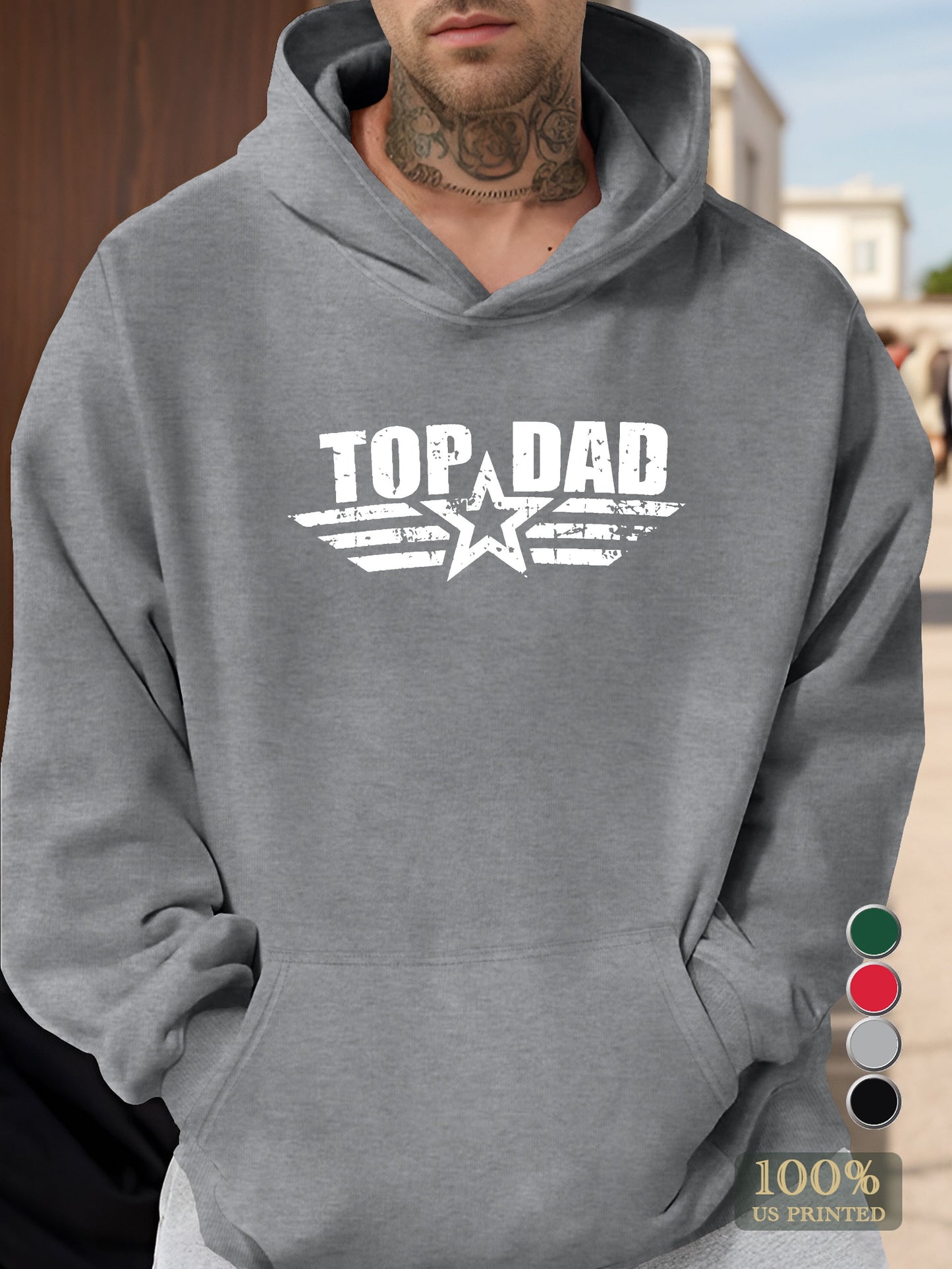 Top Dad Men's hooded sweatshirt