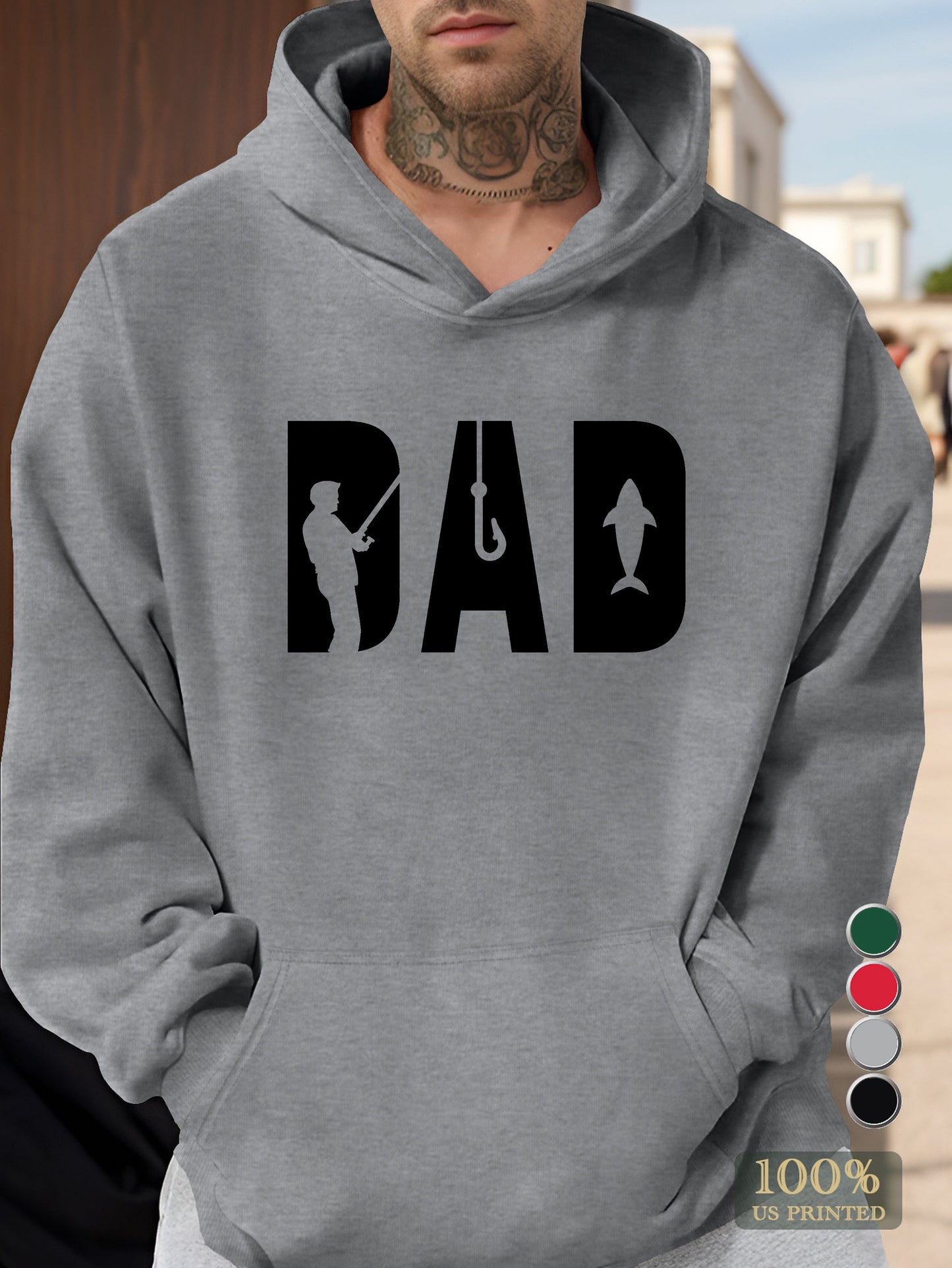 Fishing Dad Men's hooded sweatshirt