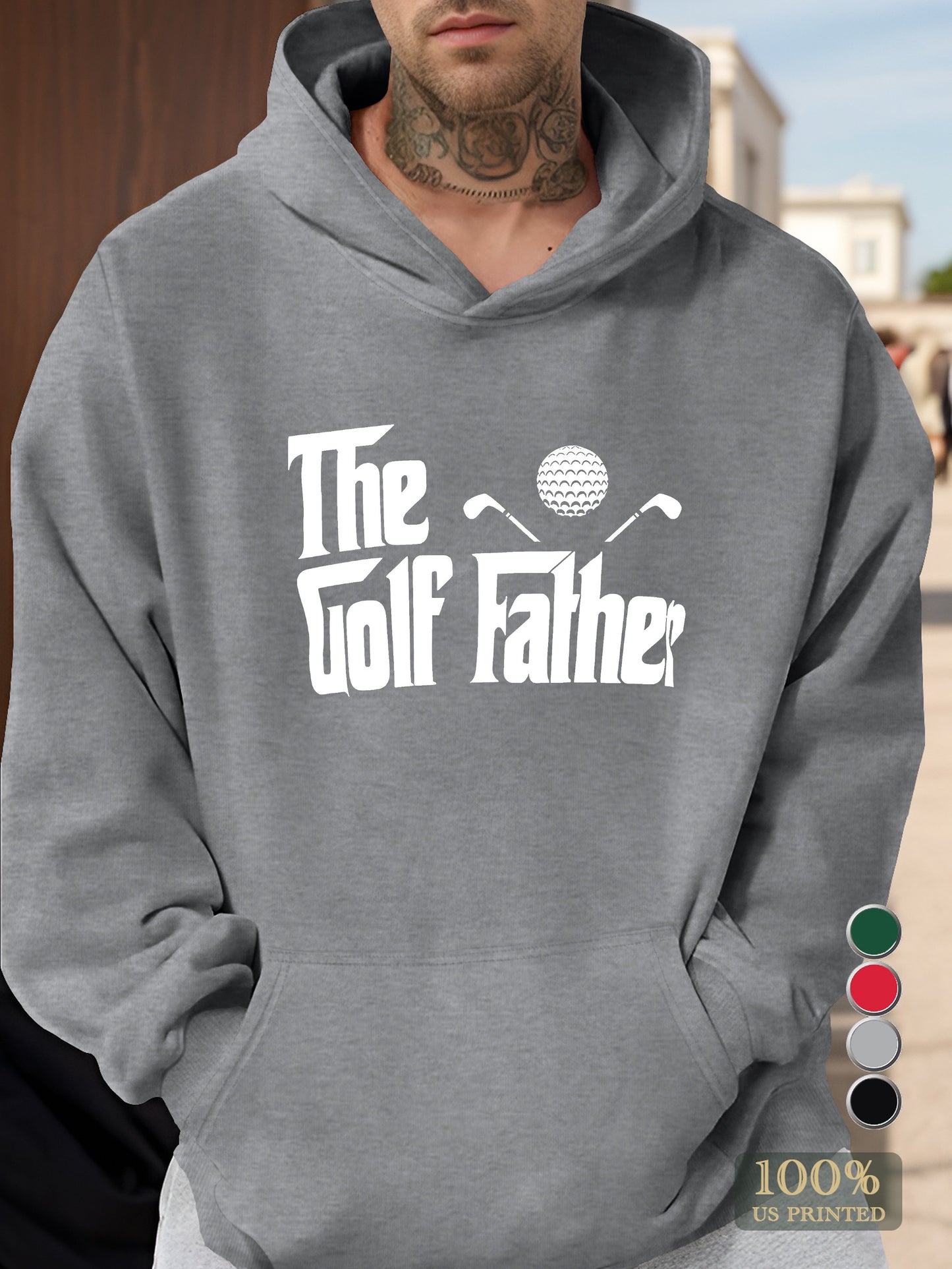 THE GOLF FATHER Men's hooded sweatshirt