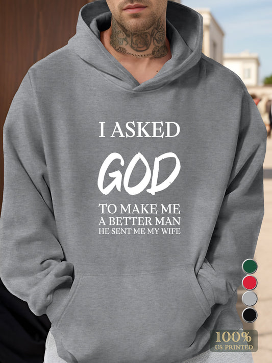 Make me a better man Men's hooded sweatshirt