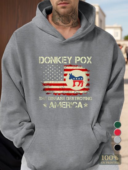 DONKEY POX THE DISEASE DESTROYING Men's hooded sweatshirt