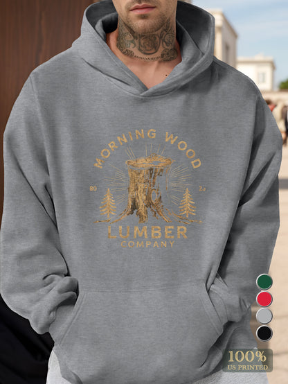 MORNING WOOD Men's hooded sweatshirt