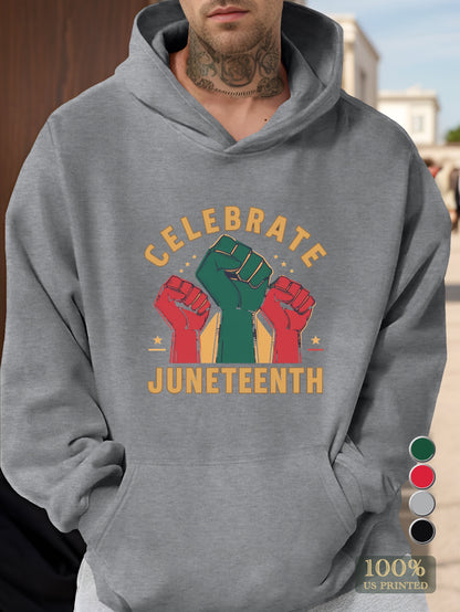 Celebrate Juneteenth Unity Men's hooded sweatshirt