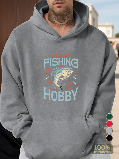 Fishing is my Hobby Men's hooded sweatshirt