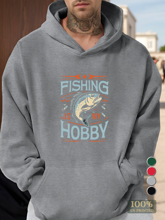 Fishing is my Hobby Men's hooded sweatshirt