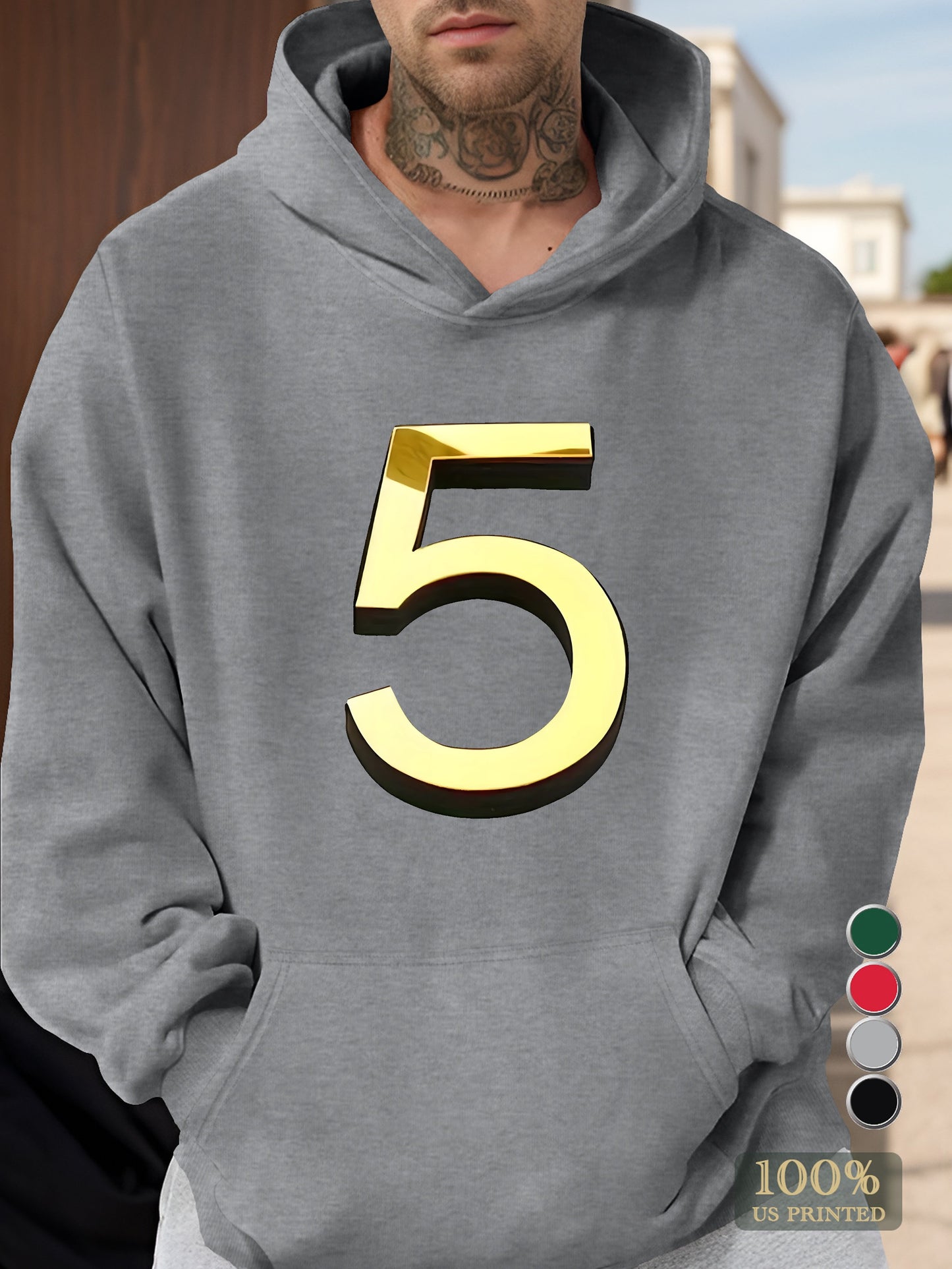 Number Men's hooded sweatshirt