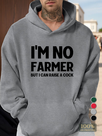 I can raise a cock joke Men's hooded sweatshirt