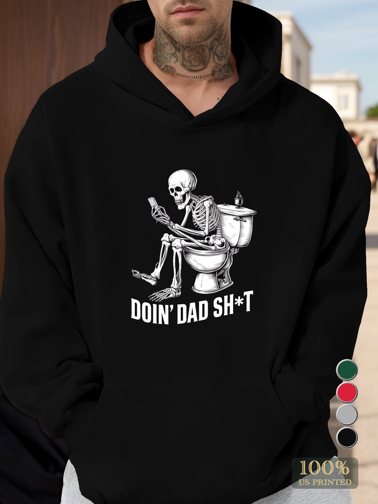 DOIN DAD SH T Men's hooded sweatshirt