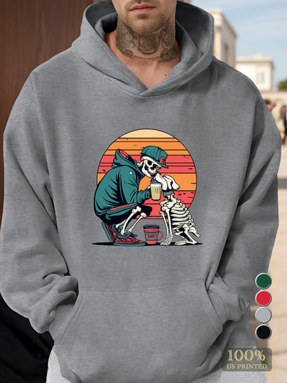 DOG AND COFFEE NEVER BETTER Men's hooded sweatshirt