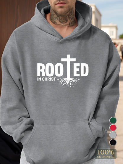 ROOTED IN CHRIST Men's hooded sweatshirt