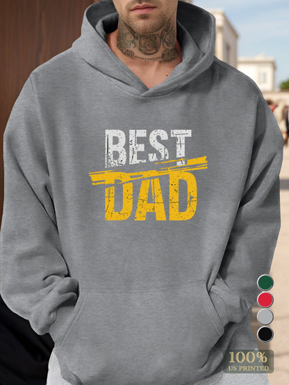 Best dad typography Men's hooded sweatshirt