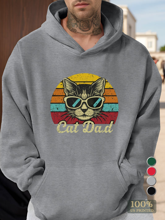 CAT DAD Men's hooded sweatshirt