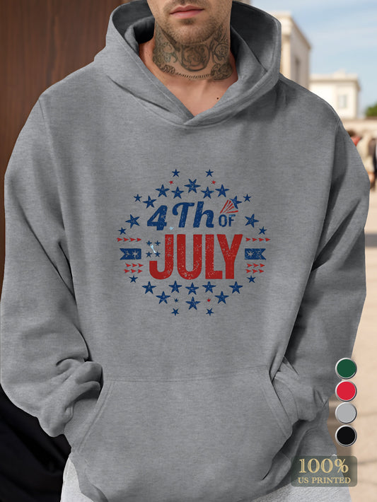 USA independence day T shirt design Men's hooded sweatshirt