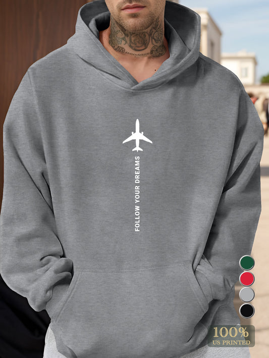 follow your dream Men's hooded sweatshirt