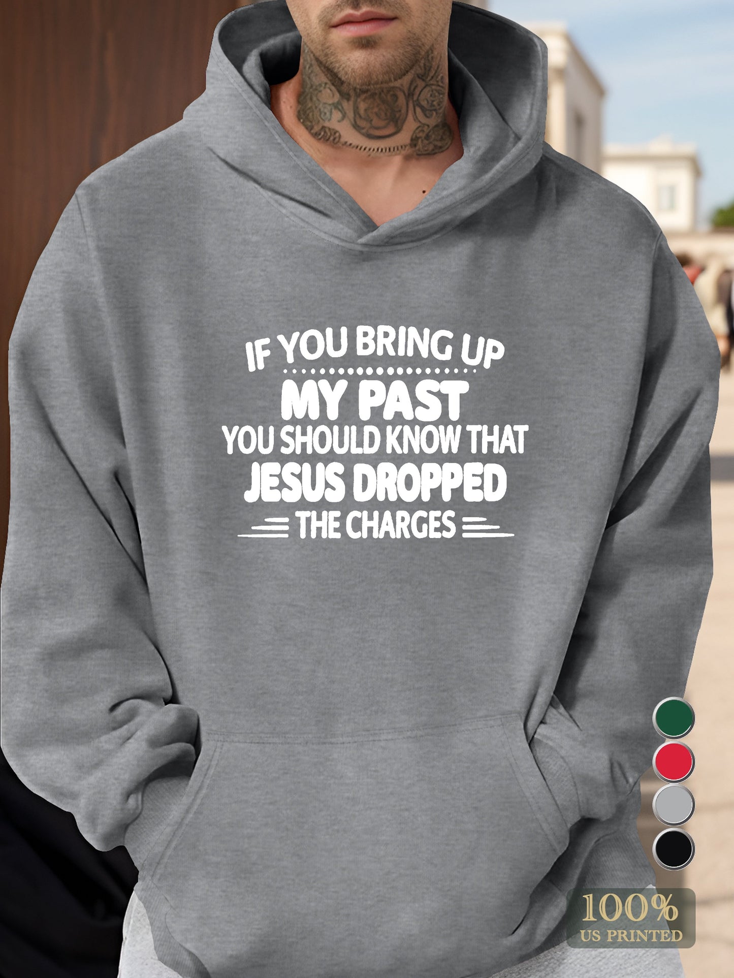 MY PAST Men's hooded sweatshirt