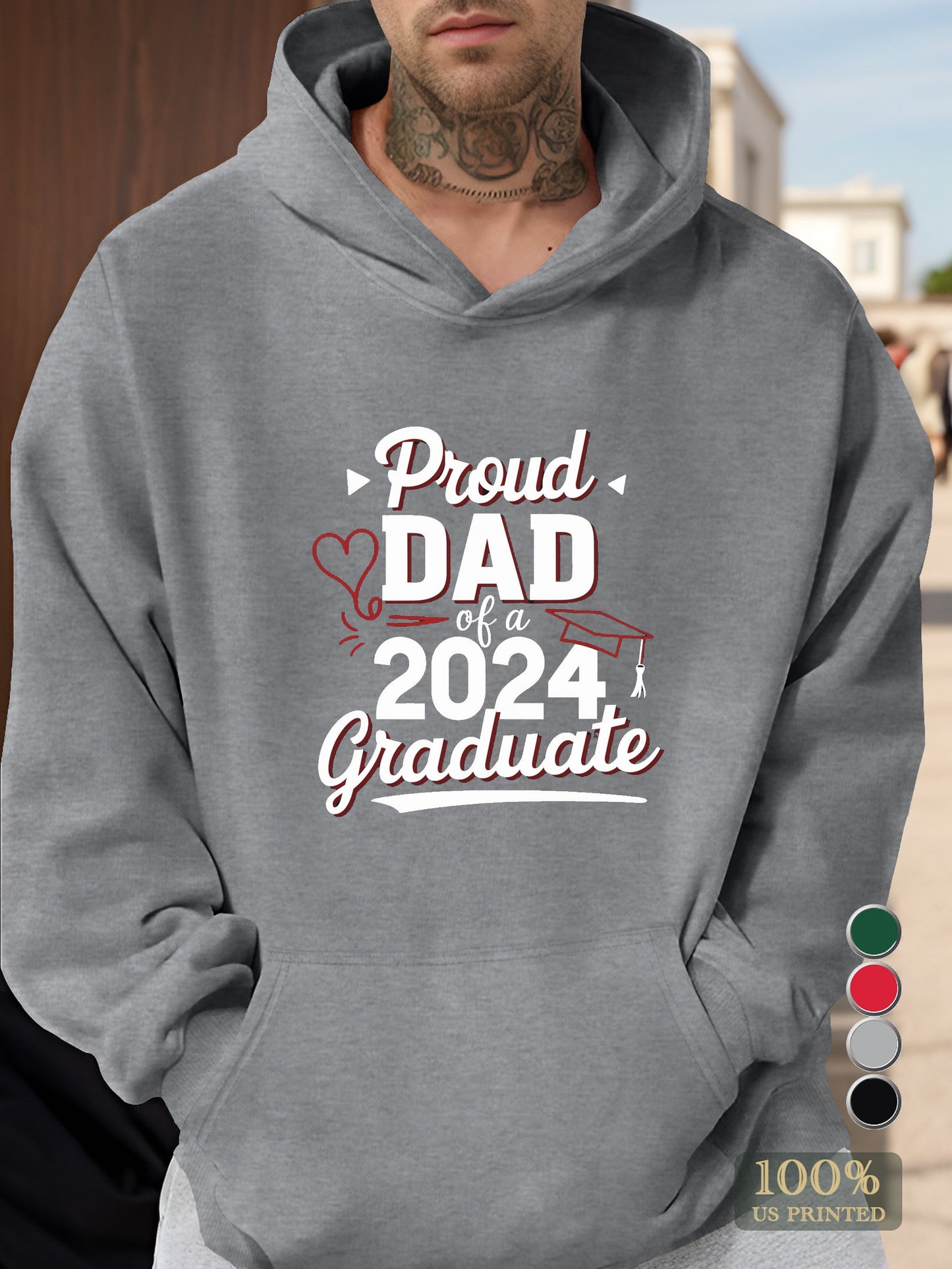 Proud Dad of a 2024 Graduate Men's hooded sweatshirt